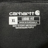 Carhartt T Shirt Mens XL Black Loose Fit Workwear Faded Short Sleeve Pocket Tee