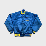 Vintage 90s Chalk Line Milford Baseball Satin Jacket Youth XS Blue USA Retro Bomber