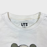 KAWS x Uniqlo Gone T Shirt Mens Small White Graphic Short Sleeve Tee