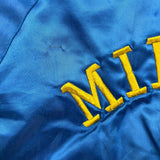 Vintage 90s Chalk Line Milford Baseball Satin Jacket Youth XS Blue USA Retro Bomber