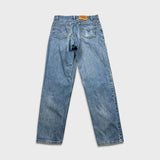 Vintage Levi's 550 Jeans Mens 34x34 Blue Relaxed Fit Tapered Leg 90s Light Wash Denim Pants
