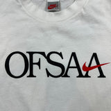 Vintage Nike OFSAA T Shirt Mens XL White Swoosh Ontario Federation 90s Tee