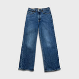 Levi's Ribcage Straight Ankle Jeans Womens 28x27 Blue High Rise Medium Wash Denim Pants