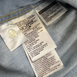 Levi's Denim Shirt Mens Large Blue Light Wash Casual Western Jean Pearl Snap