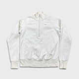 Nike Sportswear Sweatshirt Mens Large White 1/2 Zip Swoosh Athletic Pullover