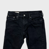 Levi's 502 Jeans Mens 30x28 Black Regular Taper Fit Dark Wash Denim Pants