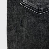 Levi's 512 Jeans Men 31x28 Black Slim Taper Leg Dark Wash Distress Stretch Denim Pants