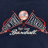Vintage Logo 7 New York Yankees Sweatshirt Mens 2XL Blue MLB Baseball 90s Crewneck