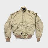 Vintage 90s Polo Ralph Lauren Harrington Jacket Mens Small Beige Full Zip Bomber