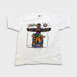 Vintage 90s Spirit of The Totem T Shirt Mens XL White Single Stitched Native Tee
