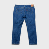 Levi's Boyfriend Jeans Womens 38x27 Blue Relaxed Fit Mid Rise Distressed Denim Pants