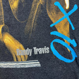Vintage 1989 Randy Travis T Shirt Mens Small Black 8x10 Tour Single Stitch Band Tee