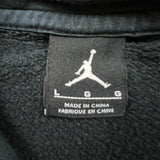 Nike Jordan Air Hoodie Mens Large Black Sportswear Box Logo Hooded Sweatshirt