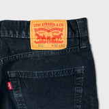 Levi's 511 Pants Mens 32x26 Black Slim Fit Stretch Corduroy Casual Trousers