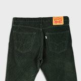 Levi's 502 Pants Mens 34x30 Green Corduroy Tapered Stretch Regular Fit Mid Rise