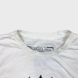 Mitchell & Ness Toronto Raptors T Shirt Mens Small White Classic Logo NBA Basketball Tee