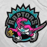 Mitchell & Ness Toronto Raptors T Shirt Mens Small White Classic Logo NBA Basketball Tee