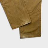 Dickies Pants Mens 34x30 Beige Double Knee Distress Carpenter Fade Canvas Workwear