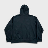 Nike Sportswear Hoodie Mens 2XL Black Swoosh Full Zip Hooded Sweatshirt