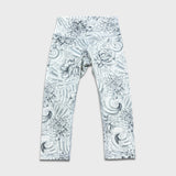 Lululemon Wunder Under Crop (Hi-Rise) *21" Womens Size 8 White AOP Yoga Leggings