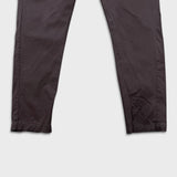 Lacoste Pants Mens 40x32 Brown Tailored Fit Twill Casual Chino Slim Trousers