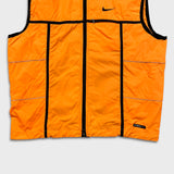 Vintage 90s Nike Vest Jacket Mens Medium Orange Sportswear Swoosh Full Zip 3M