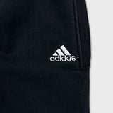 Adidas Sweatpants Mens Medium Black Spell Out Wide Leg Fleece Comfort Jogger