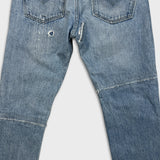 Levi's 501 T Jeans Mens 31x32 Blue Taper Fit Distressed Light Wash Denim Pants