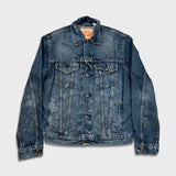 Levi's Type 3 Jean Jacket Mens Medium Blue Dark Wash Denim Western Trucker