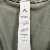 Lululemon It’s Rulu Run Cropped Half Zip Womens Size 6 Green Thumbholes Jacket