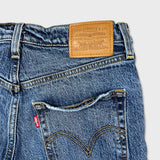 Levi's Ribcage Straight Ankle Jeans Womens 28x27 Blue High Rise Medium Wash Denim Pants