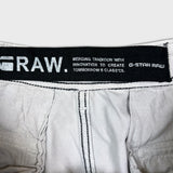 G-Star Raw Pants Mens 32x34 White Straight Fit Casual Utility Cargo Trousers