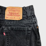 Vintage Levi's 550 Jeans Womens 27x30 Black Relaxed Fit Tapered Leg 90s Denim Pants