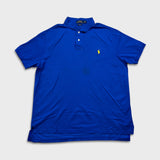 Polo Ralph Lauren Shirt Mens 2XL Blue Pony Cotton Casual Preppy Short Sleeve