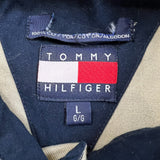Vintage Tommy Hilfiger Shirt Mens Large Beige Tommy Jeans 90s Button Up Preppy