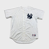 Vintage Majestic New York Yankees Jersey Mens Large White Sports MLB Baseball