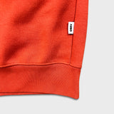 Obey Sweatshirt Mens Large Orange 1/4 Zip Spell Out Fleece Pullover