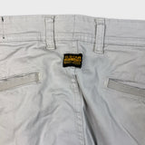 G-Star Raw Pants Mens 34x30 White Straight Fit Casual Utility Cargo Trousers