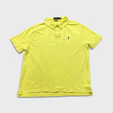 Polo Ralph Lauren Shirt Mens 2XL Yellow Pony Cotton Casual Preppy Short Sleeve