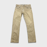 Projek Raw Pants Mens 33x32 Beige Distressed Slim Straight Leg Casual Trousers