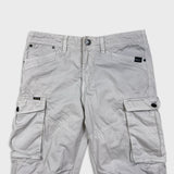 G-Star Raw Pants Mens 32x34 White Straight Fit Casual Utility Cargo Trousers