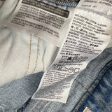 Levi's 512 Jeans Men 34x28 Blue Slim Frayed Leg Light Wash Distressed Denim Pants