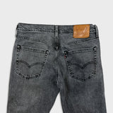 Levi's 502 Jeans Mens 32x30 Black Regular Taper Fit Faded Stone Wash Denim Pants