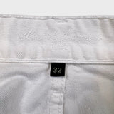 Vintage Polo Ralph Lauren Jeans Mens 36x32 White 625 Wide Flare Leg USA Denim Pants