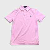 Polo Ralph Lauren Shirt Mens Medium Pink Pony Cotton Casual Preppy Short Sleeve