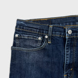 Levi's 512 Jeans Mens 34x28 Blue Slim Taper Leg Dark Wash Mid Rise Stretch Denim Pants
