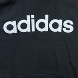 Adidas Hoodie Mens Small Black Stripe Spell Out Pullover Hooded Sweatshirt