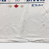 Vinatge 1993 Toronto Blue Jays T Shirt Mens Large White Back 2 Back Thrashed MLB Tee
