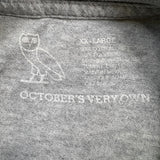 October's Very Own T Shirt Mens 2XL Gray OVO October Firm Graphic Short Sleeve Tee