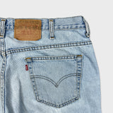 Vintage 90s Levi's 535 Jeans Mens 38x32 Blue Euro Fit Light Wash Wide Leg Baggy Pants